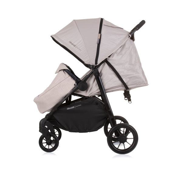 Chipolino Top-Klappbuggy für 2 Personen, Macadamia-Beige-Schwarz