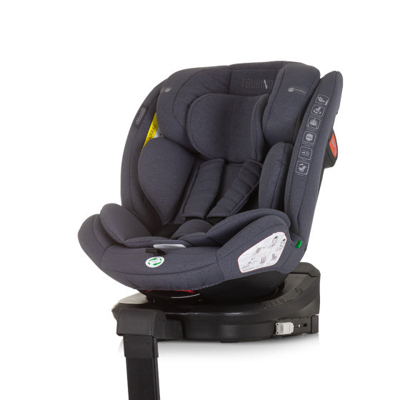 Chipolino Tourino Autositz i-Size 40-150 cm Isofix 360° Granit dunkelgrau