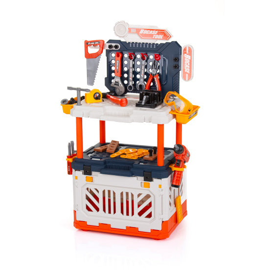 Chipolino Werkbank mit Werkzeug, Spielset mit Licht, 90-teilig
