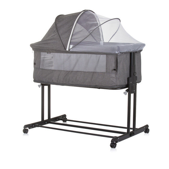 Chipolino Zen Beistellbox mit Moskitonetz Granitgrau