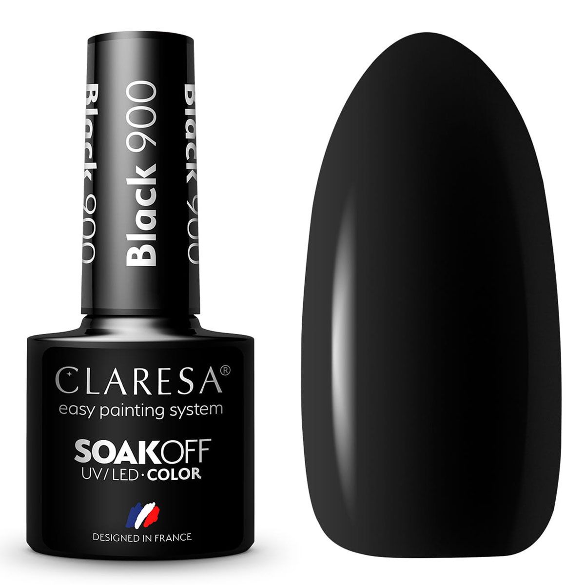 Claresa UV-LED-Gel-Nagellack, 5 ml, Schwarz 900