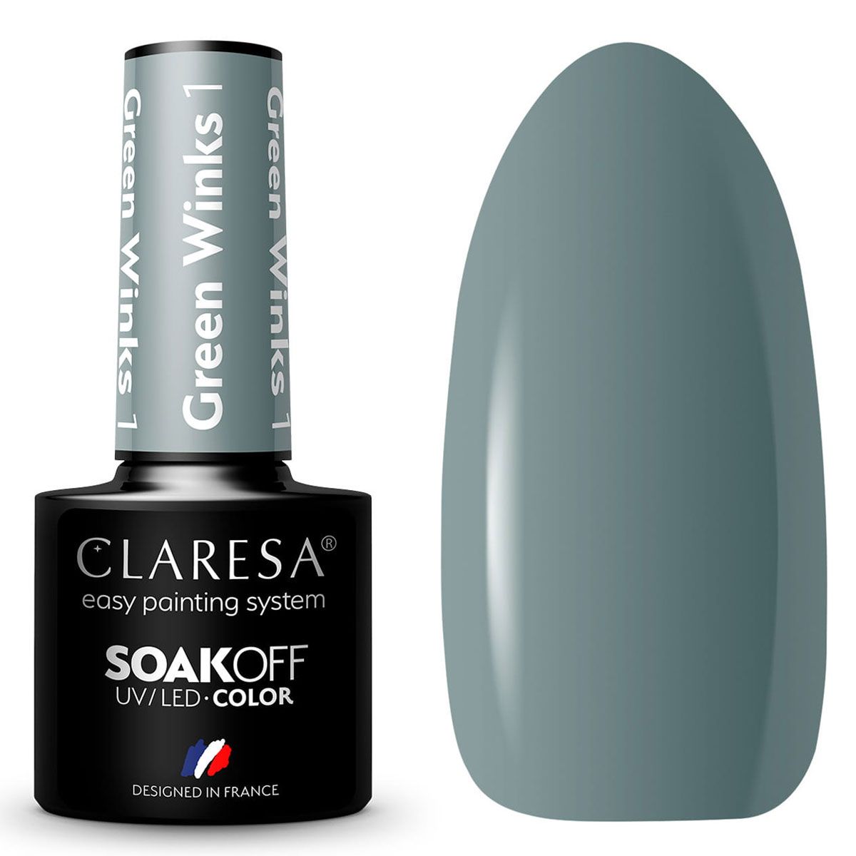 Claresa UV-LED-Gel-Nagellack, 5 ml, Green Winks 1