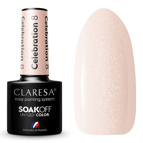 Claresa UV-LED-Gel-Nagellack, 5 ml, Feier 8