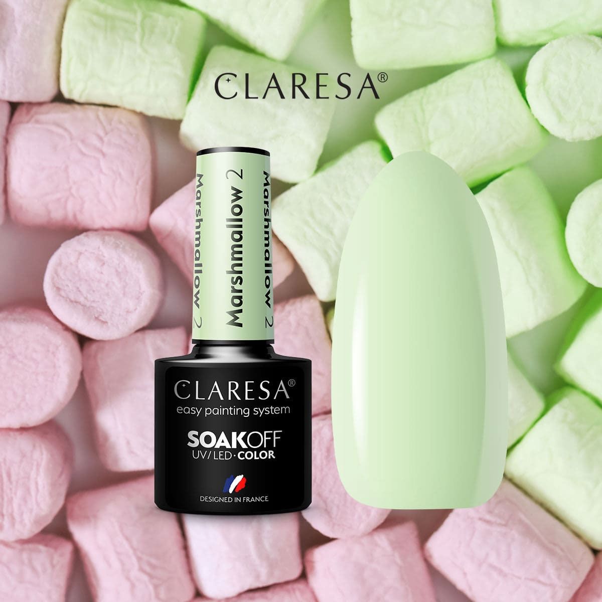 Claresa UV-LED-Gel-Nagellack, 5 ml, Marsh Mallow 2