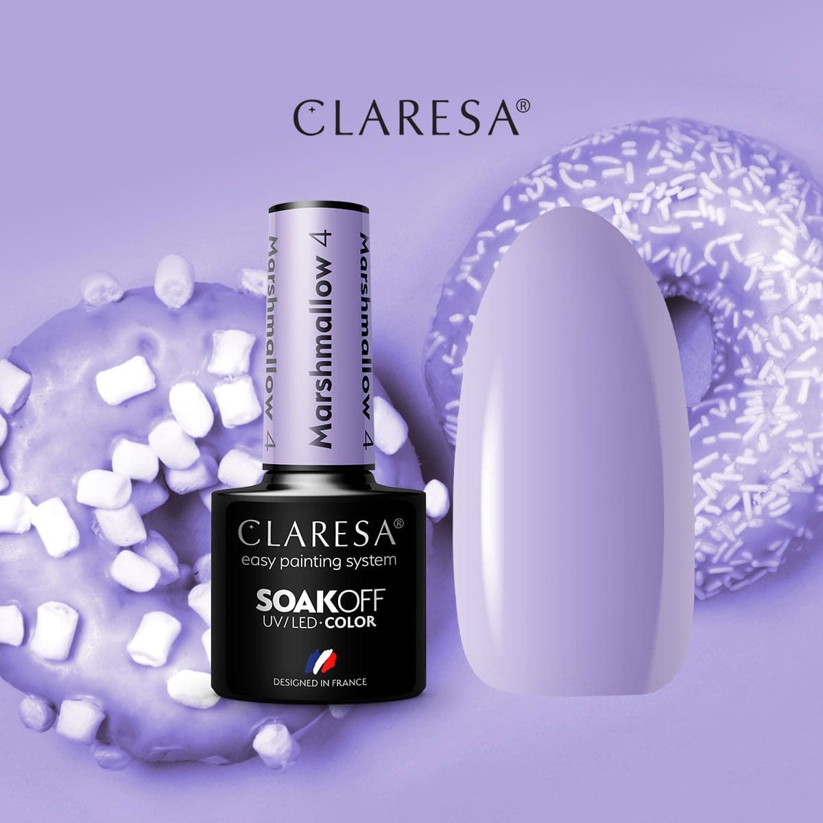 Claresa UV-LED-Gel-Nagellack, 5 ml, Marsh Mallow 4