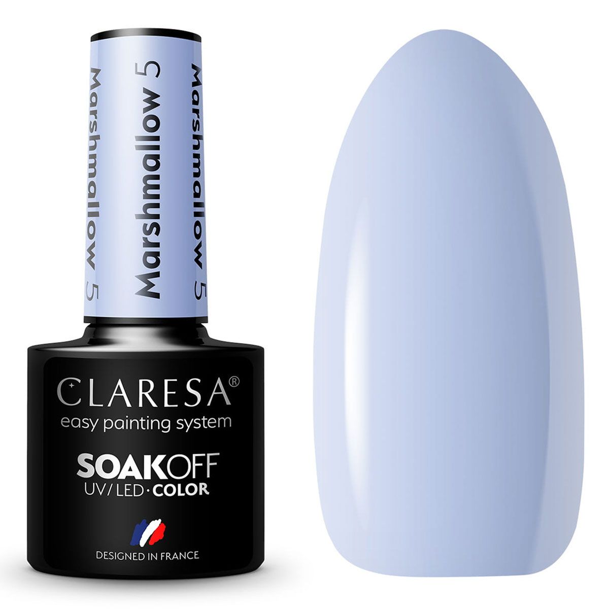 Claresa UV-LED-Gel-Nagellack, 5 ml, Marshmallow 5