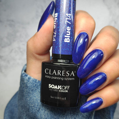 Claresa UV-LED-Gel-Nagellack, 5 ml, Blau 714