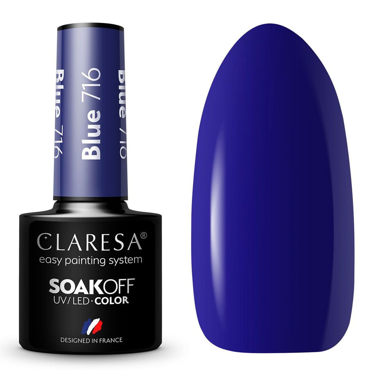 Claresa UV-LED-Gel-Nagellack, 5 ml, Blau 716 Vollbeeren