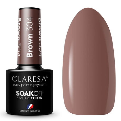 Claresa UV-LED-Gelpolitur 5 ml Braun 304 Bring mich zum Fluss