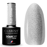 Claresa UV-LED-Gel-Nagellack, 5 ml, voller Glitzer, 1 Silber