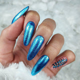 Claresa UV-LED-Gel-Nagellack, 5 ml, voller Glitzer, 7 Blau