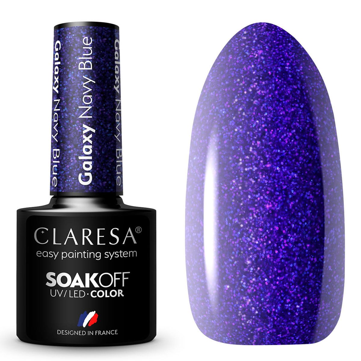 Claresa UV-LED-Gel-Nagellack, 5 ml, Galaxie-Marineblau