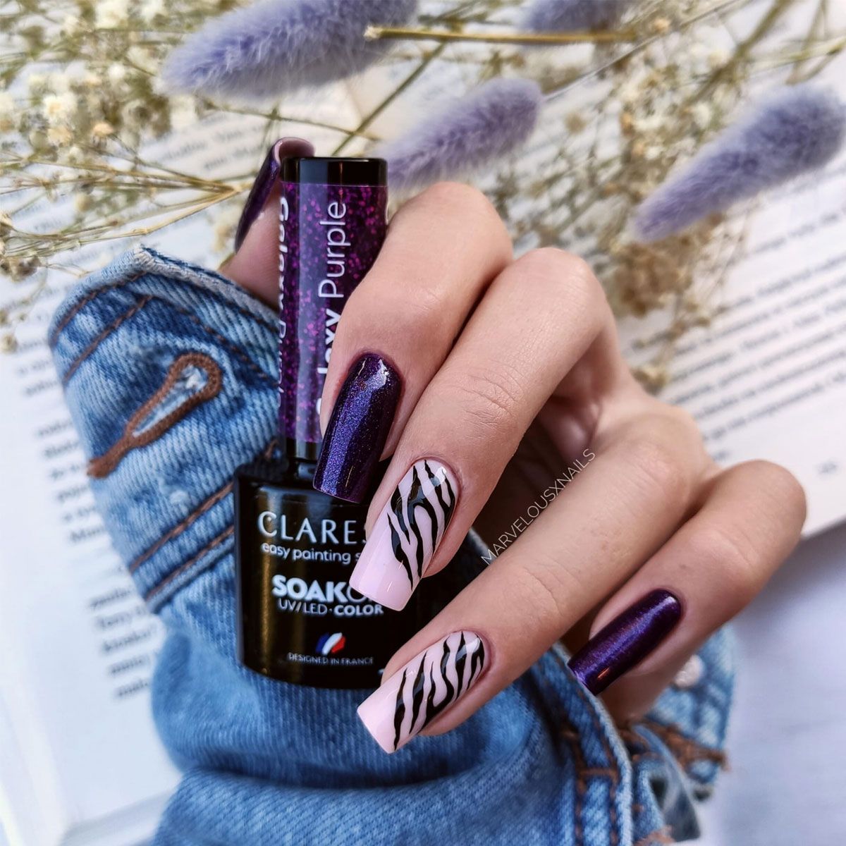 Claresa UV-LED-Gel-Nagellack, 5 ml, Galaxy Purple