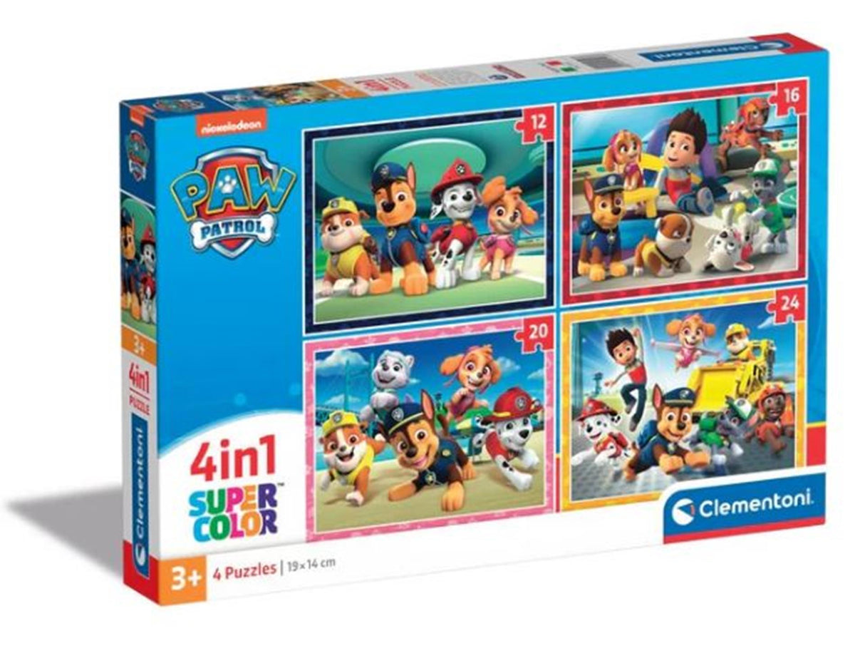 Clementoni-Puzzles Paw Patrol, 4in1