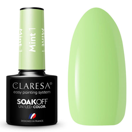 Claresa UV-LED-Gel-Nagellack, 5 ml, Mint 1
