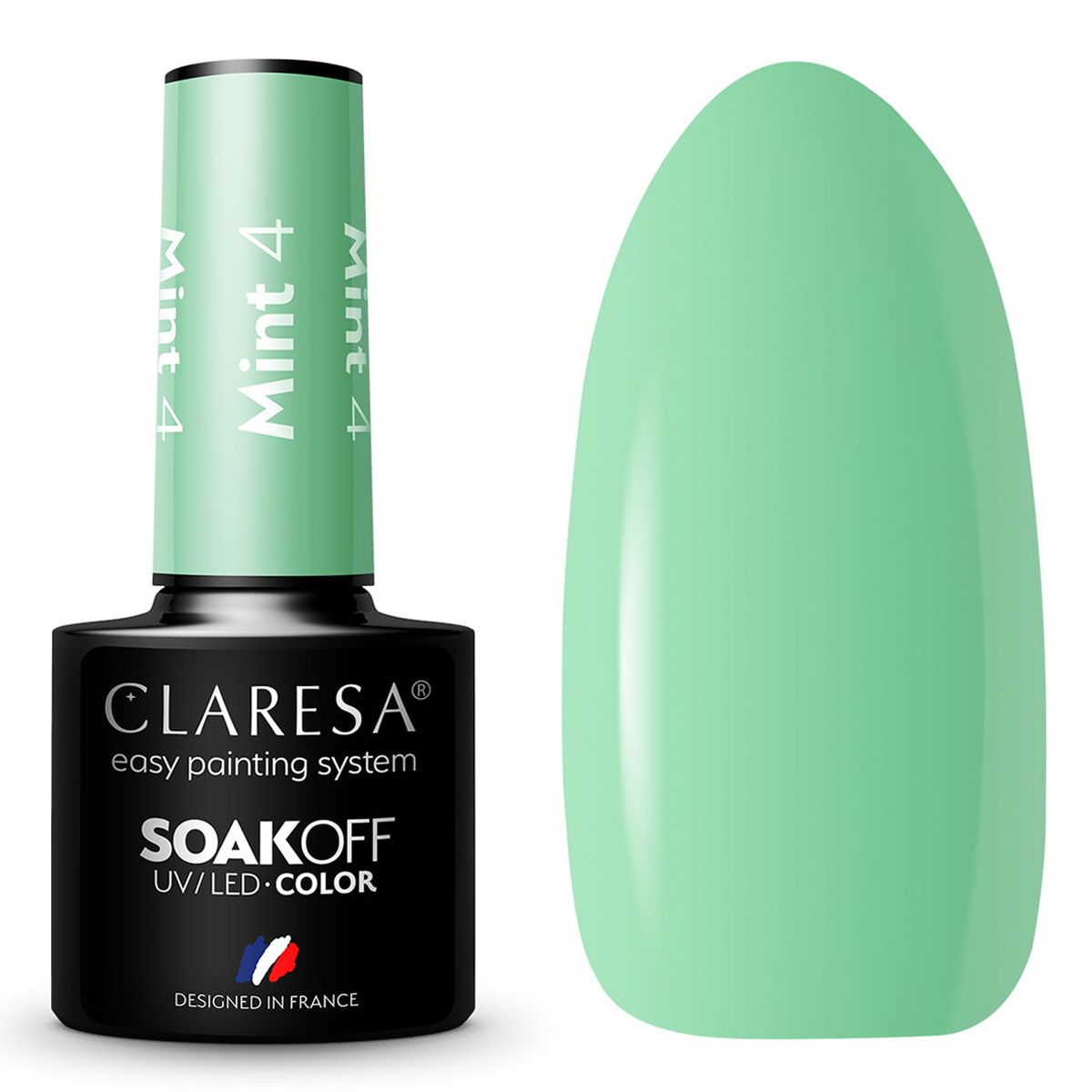 Claresa UV-LED-Gel-Nagellack, 5 ml, Mint 4
