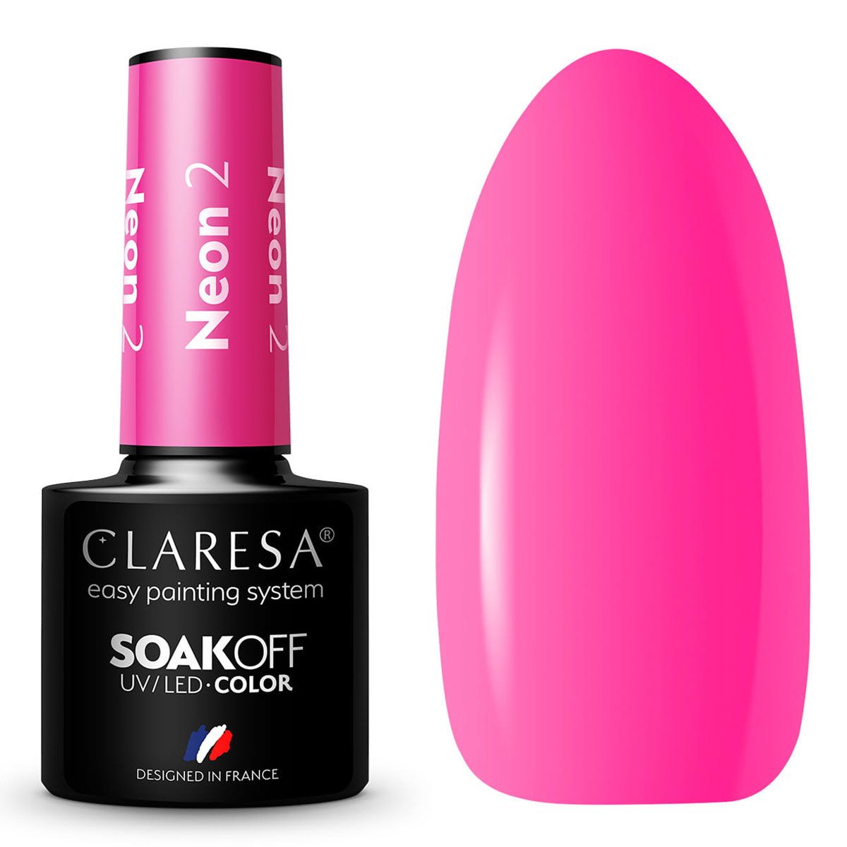 Claresa UV-LED-Gel-Nagellack, 5 ml, Neon 2
