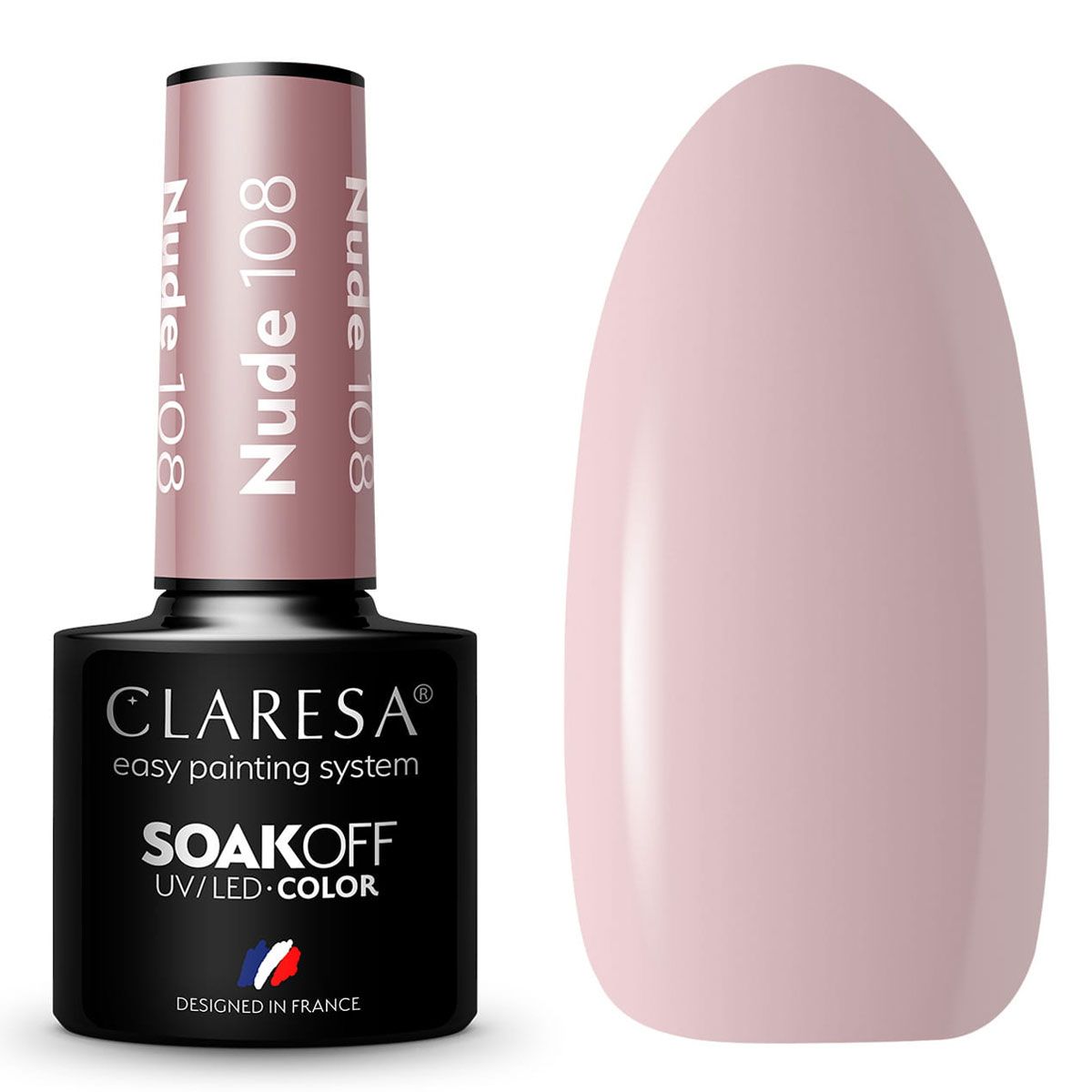 Claresa UV-LED-Gel-Lack, 5 ml, Nude 108