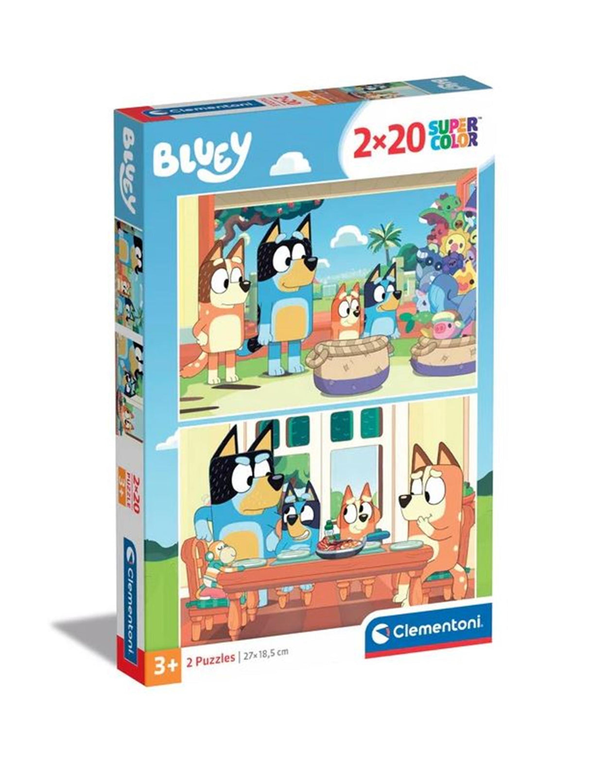 Clementoni - Puzzle - 2x20 Teile - Bluey - Kinderpuzzle - ab 3 Jahren
