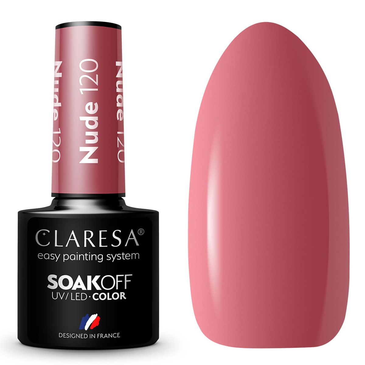 Claresa UV-LED-Gel-Lack, 5 ml, Nude 120