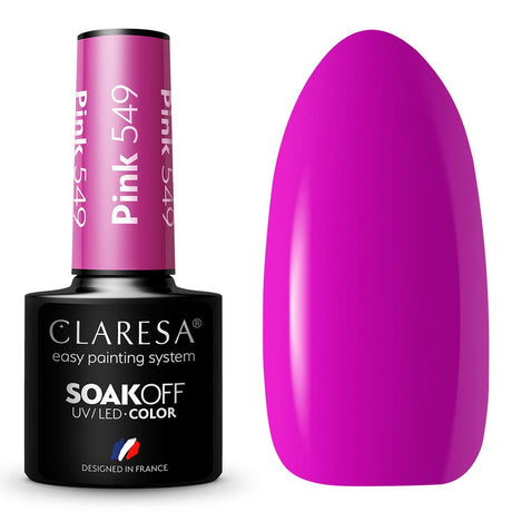 Claresa UV-LED-Gel-Nagellack, 5 ml, Rosa 549