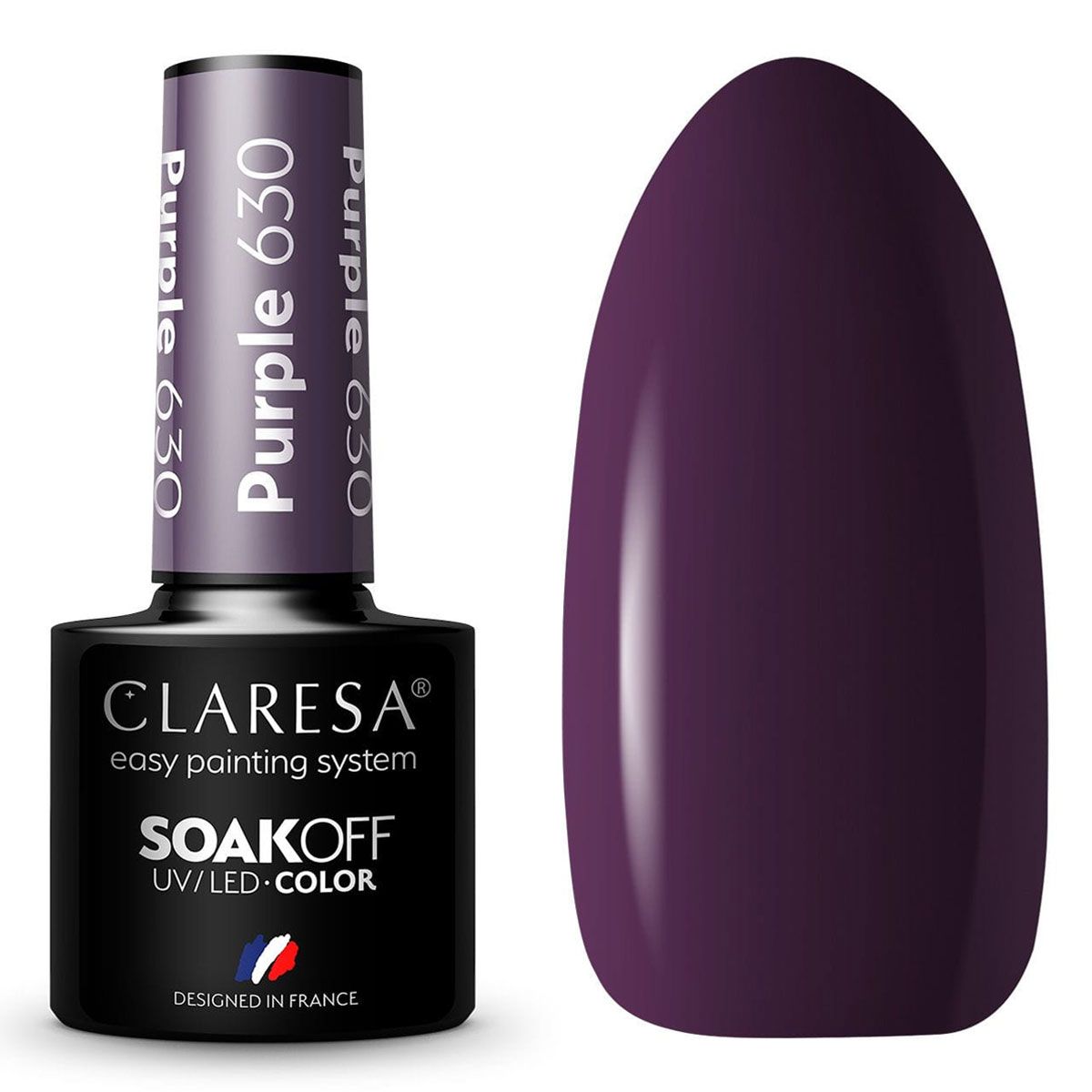 Claresa UV-LED-Gel-Nagellack, 5 ml, Lila, 630, klassischer Look