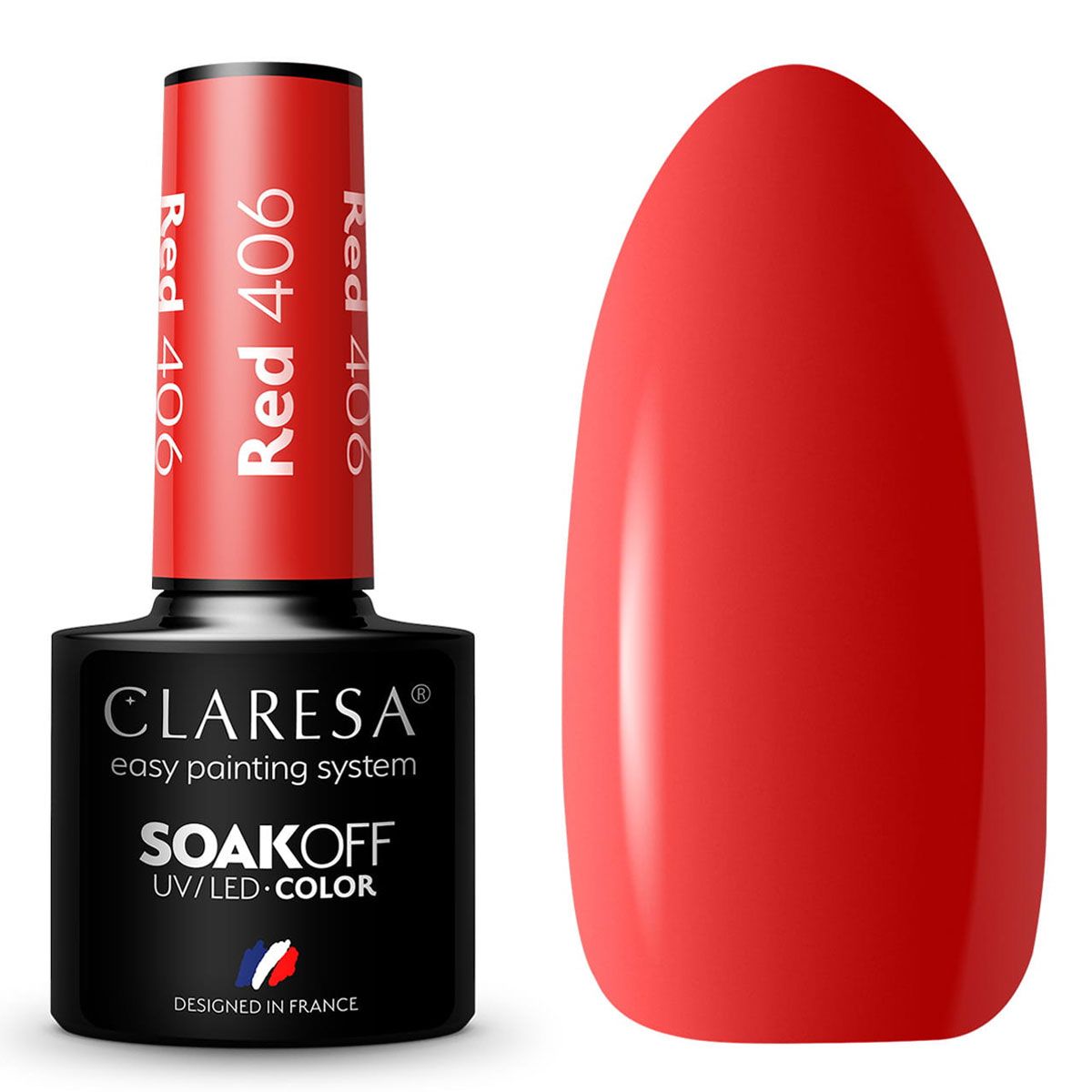 Claresa UV-LED-Gel-Nagellack, 5 ml, Rot 406 Rainbow Explosion