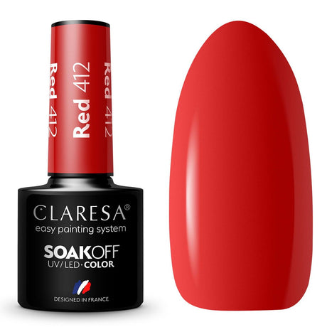Claresa UV-LED-Gelpolitur 5 ml Rot 412 Bring mich zum Fluss