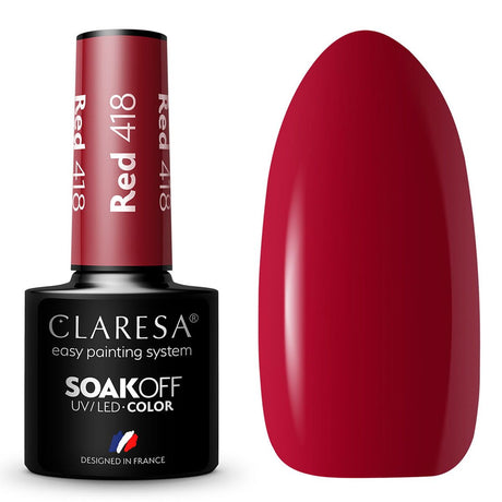 Claresa UV-LED-Gelpolitur 5 ml Rot 418 Bring mich zum Fluss