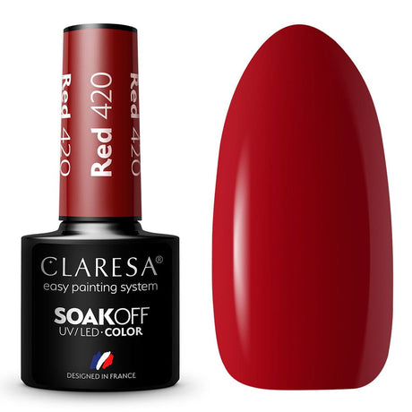 Claresa UV-LED-Gelpolitur 5 ml Rot 420 Vollbeeren