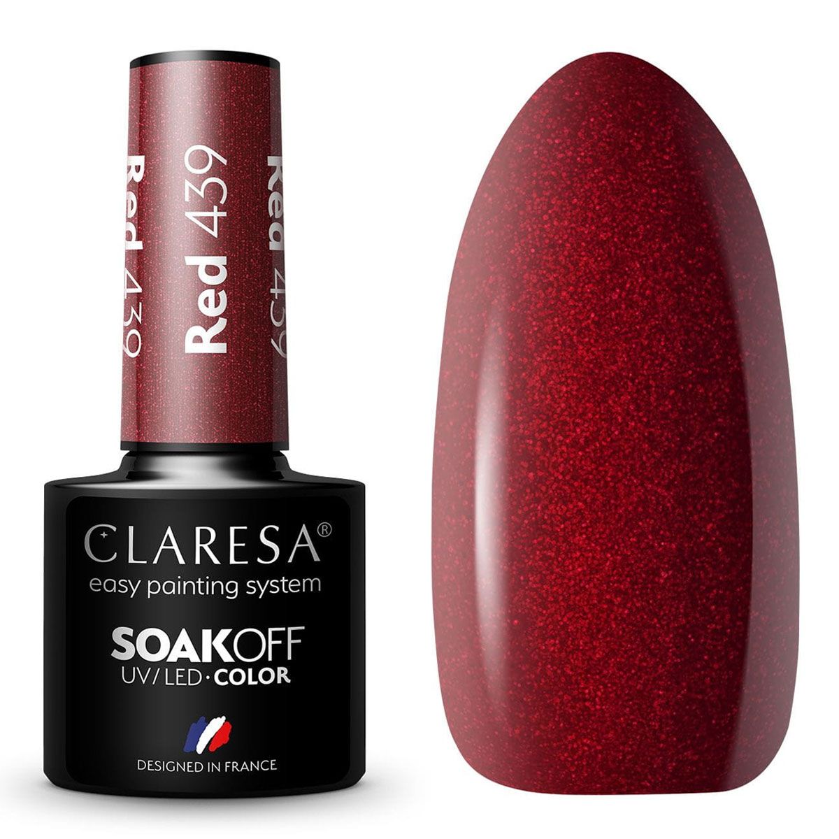 Claresa UV-LED-Gellack 5 ml Rot 439 warme Gefühle
