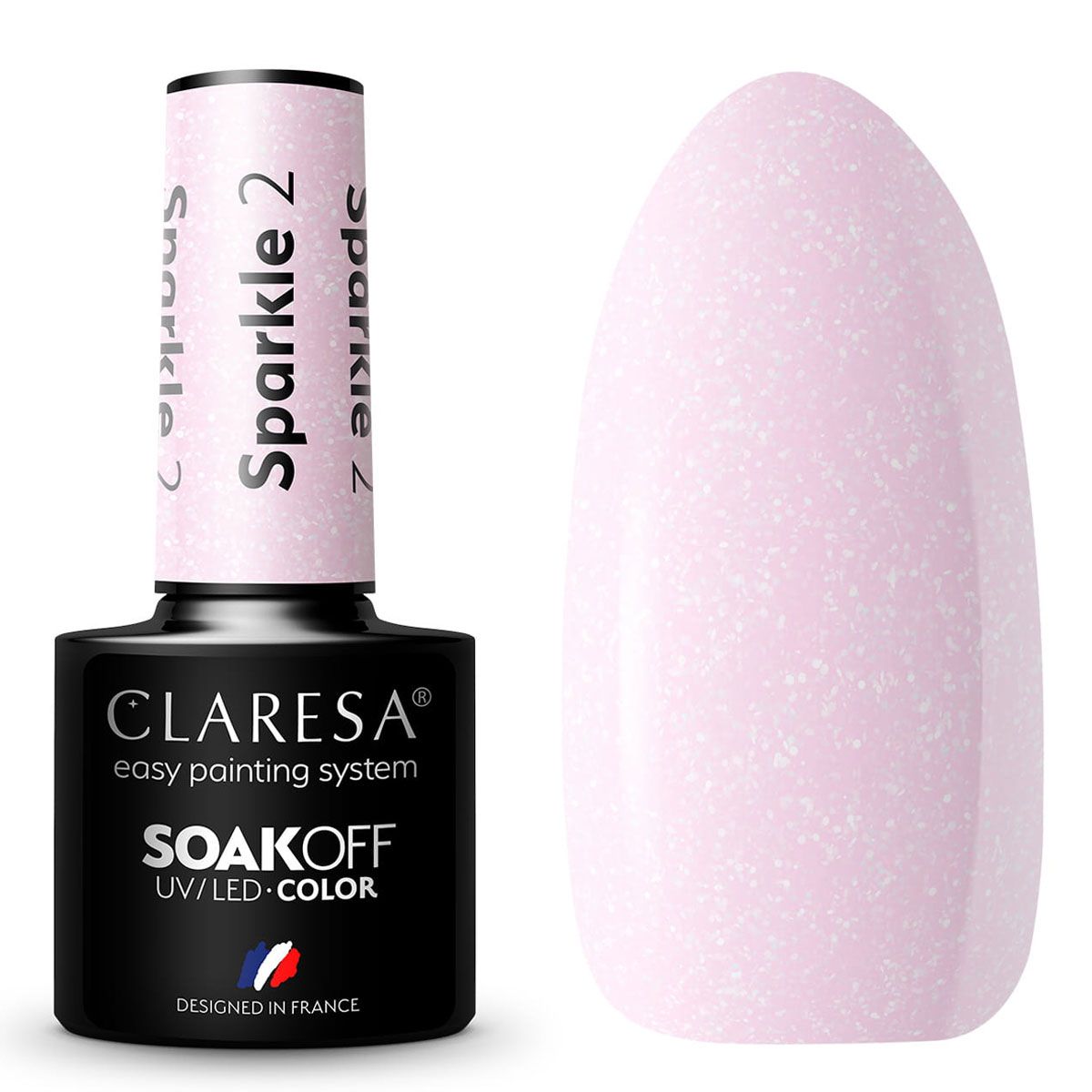 Claresa UV-LED-Gel-Nagellack, 5 ml, Sparkle 2