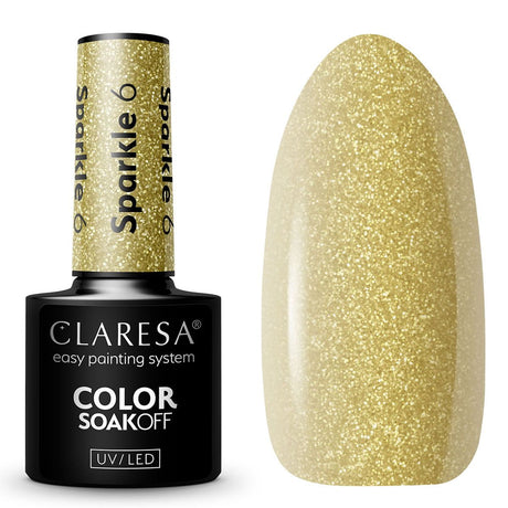 Claresa UV-LED-Gel-Nagellack, 5 ml, Sparkle 6