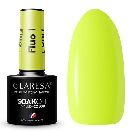 Claresa UV-LED-Gel-Nagellack, 5 ml, Fluo 1