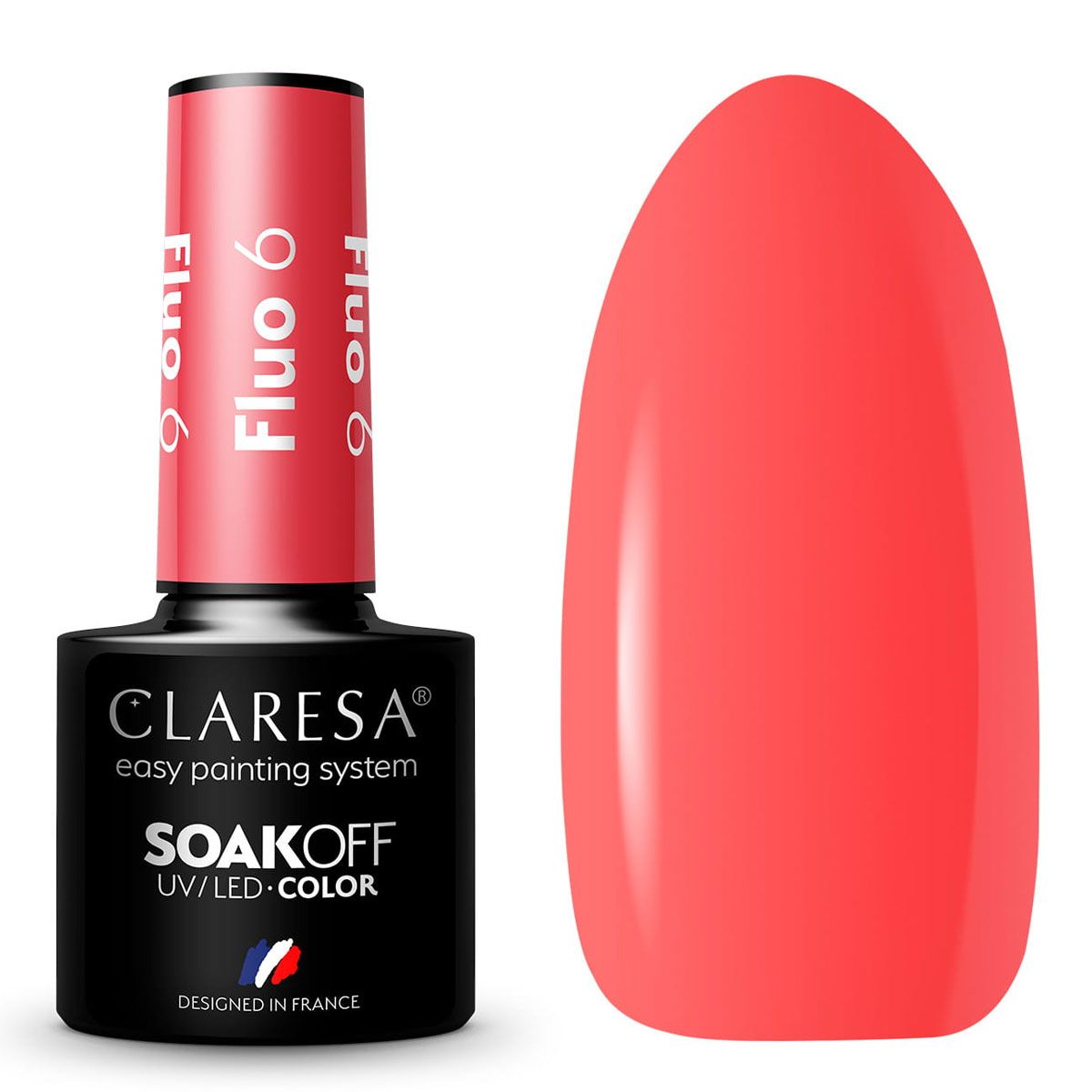 Claresa UV-LED-Gel-Nagellack, 5 ml, Fluo 6