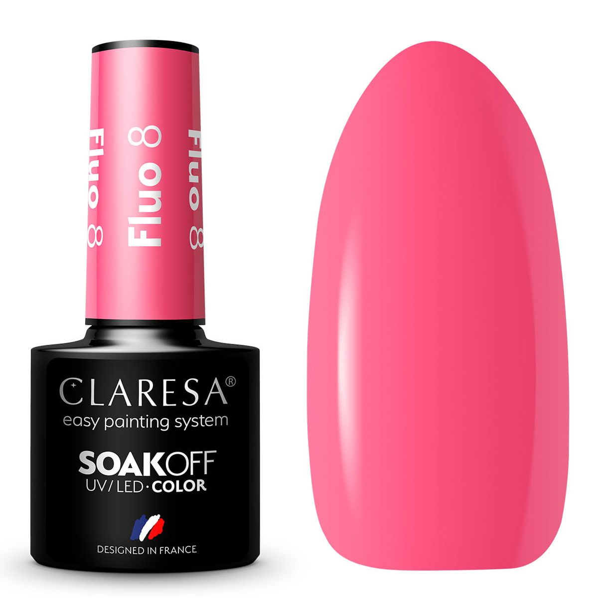 Claresa UV-LED-Gel-Nagellack, 5 ml, Fluo 8