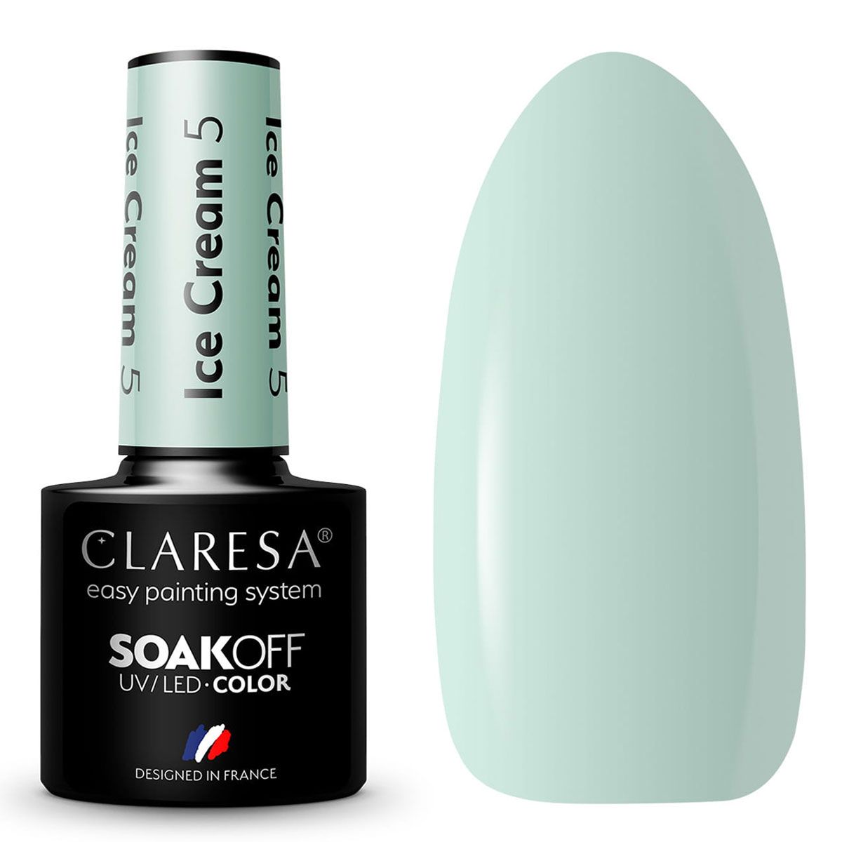 Claresa UV-LED-Gel-Nagellack, 5 ml, Eiscreme 5