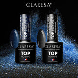 Claresa Überlack ohne Abwischen, glitzernd, blau, 5 ml
