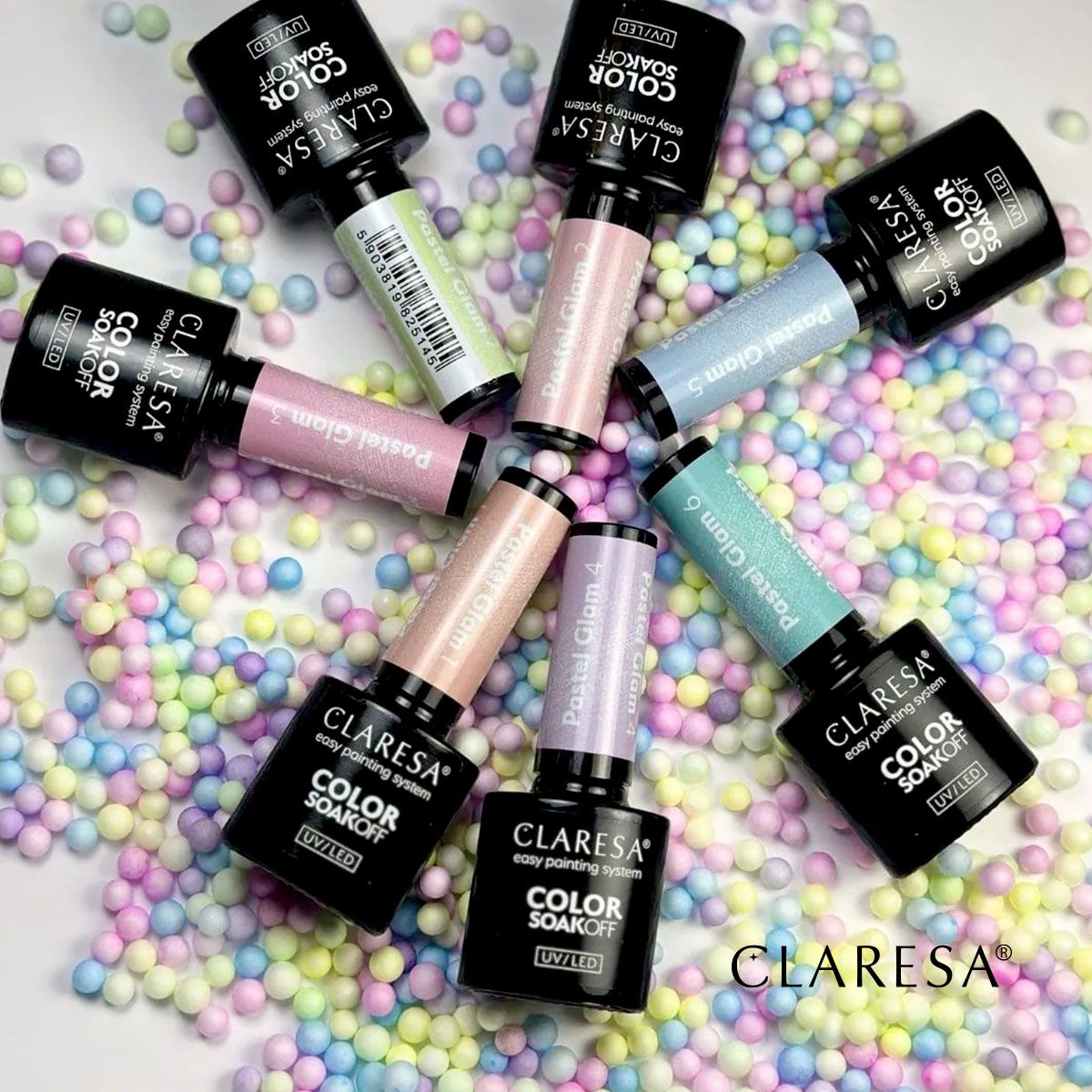 Claresa UV-LED-Gel-Nagellack, 5 ml, Pastell Glam 4
