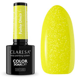 Claresa UV-LED-Gel-Nagellack, 5 ml, Funky Disco 1, gelbe Rille