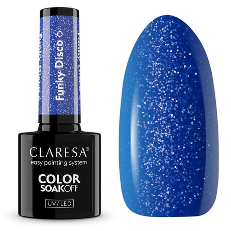 Claresa UV-LED-Gel-Nagellack, 5 ml, Funky Disco 6 Blue Beat