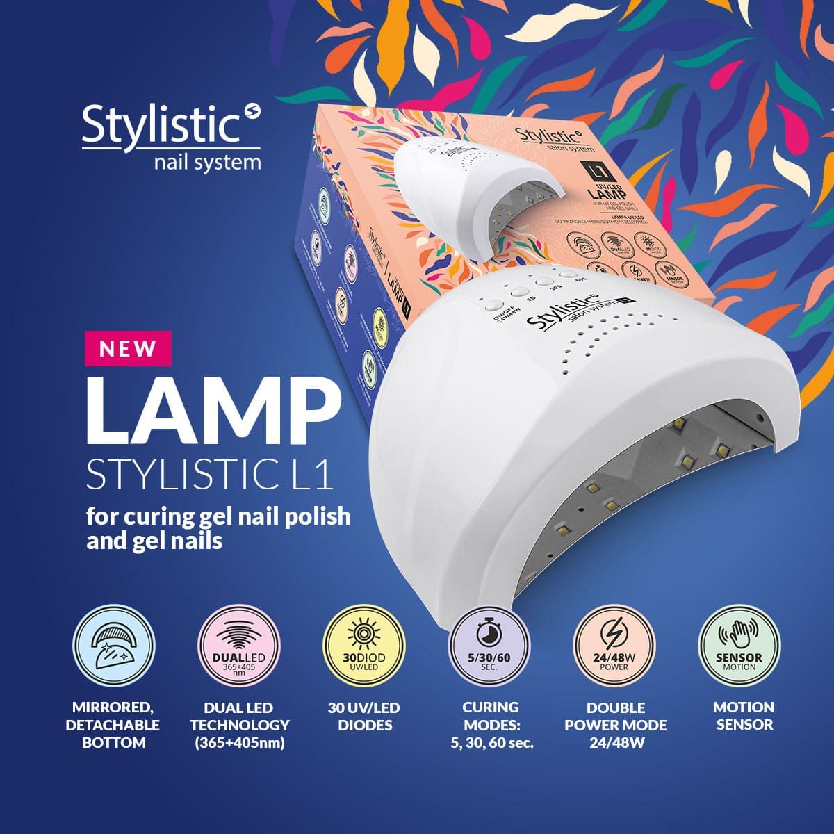 Stylistic L1 UV-LED-Lampe Dual 48W weiß