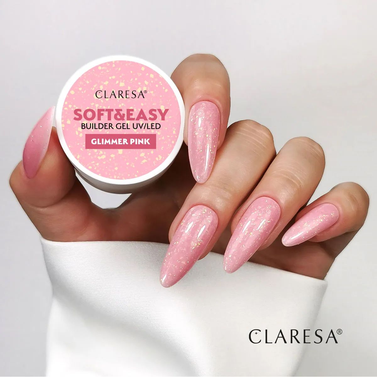 Claresa Keratin Soft Easy Builder Gel Glimmer Pink 90gr.