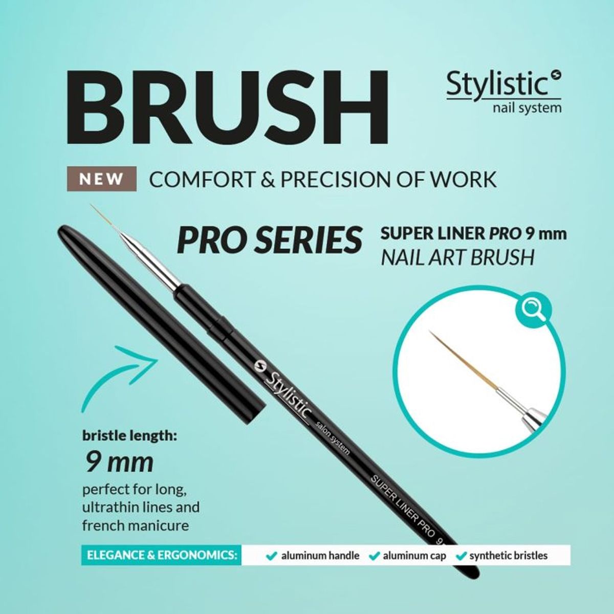 Stylistic Super Liner Pro-Pinsel 9 mm