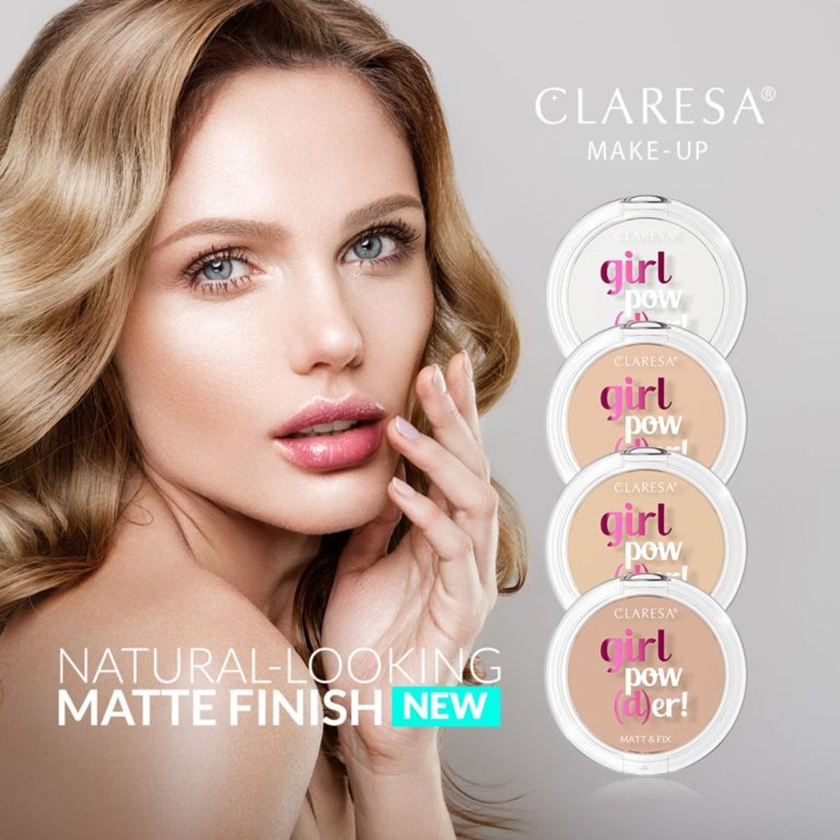 Claresa Mädchen pow(d)er! Matt-Fix-Presspulver 02 Naturbeige 12gr.