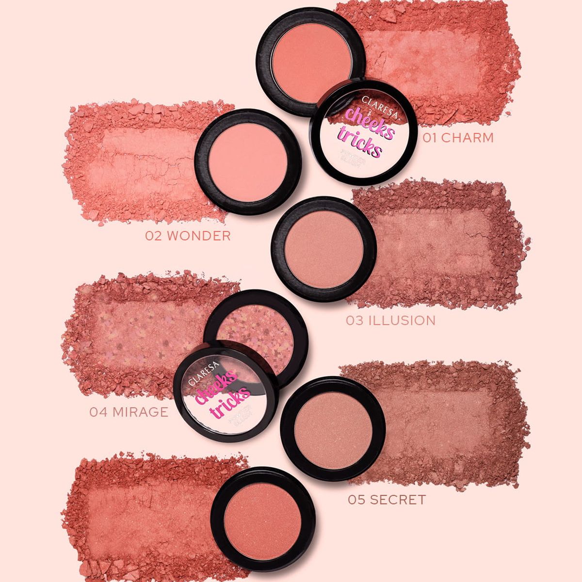 Claresa Wangen Tricks Powder Blush 06 Köder 4gr.