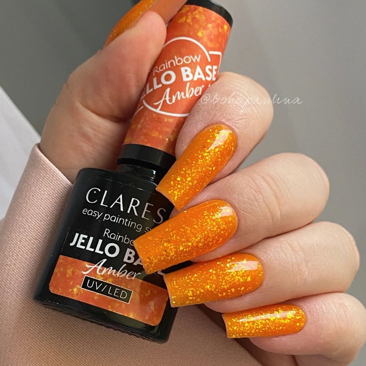Claresa Rainbow Jello Basislack, bernsteinfarben, 5 ml