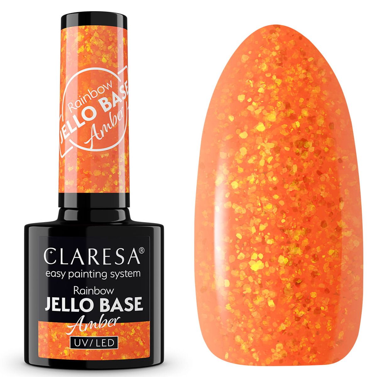 Claresa Rainbow Jello Basislack, bernsteinfarben, 5 ml