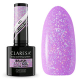 Claresa Pinsel Easy Gel Glitzer Violett 5ml