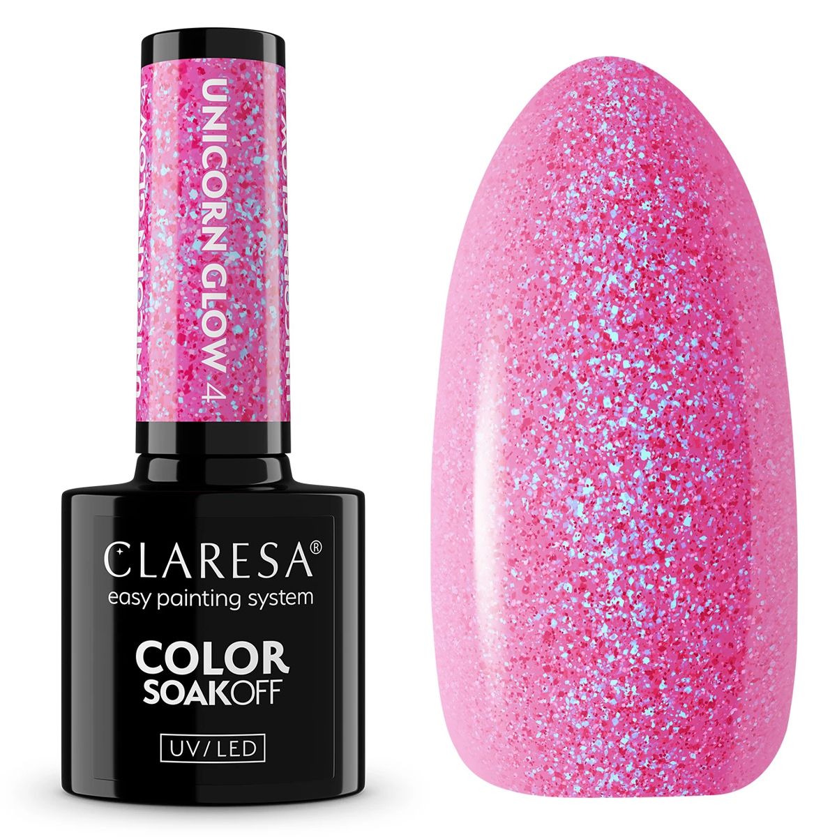 Claresa UV-LED-Gel-Nagellack, 5 ml, Unicorn Glow 4
